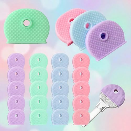 Multi-color silicone key identifier covers 20 pack
