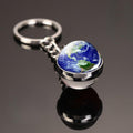 Luminous planet double-sided crystal keychain